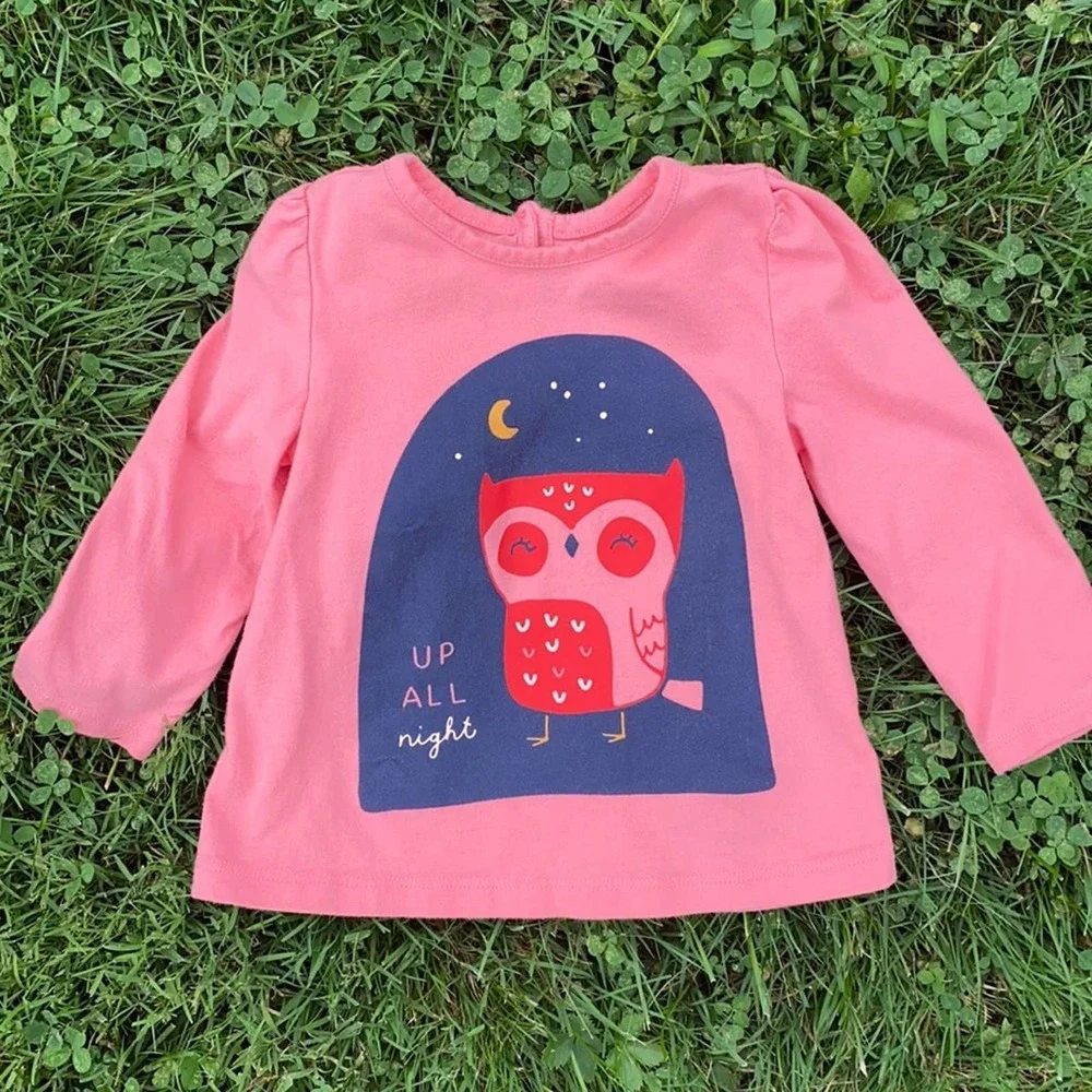 Gap BabyGap Owl Long Sleeve Shirt (Size 12-18 Months)